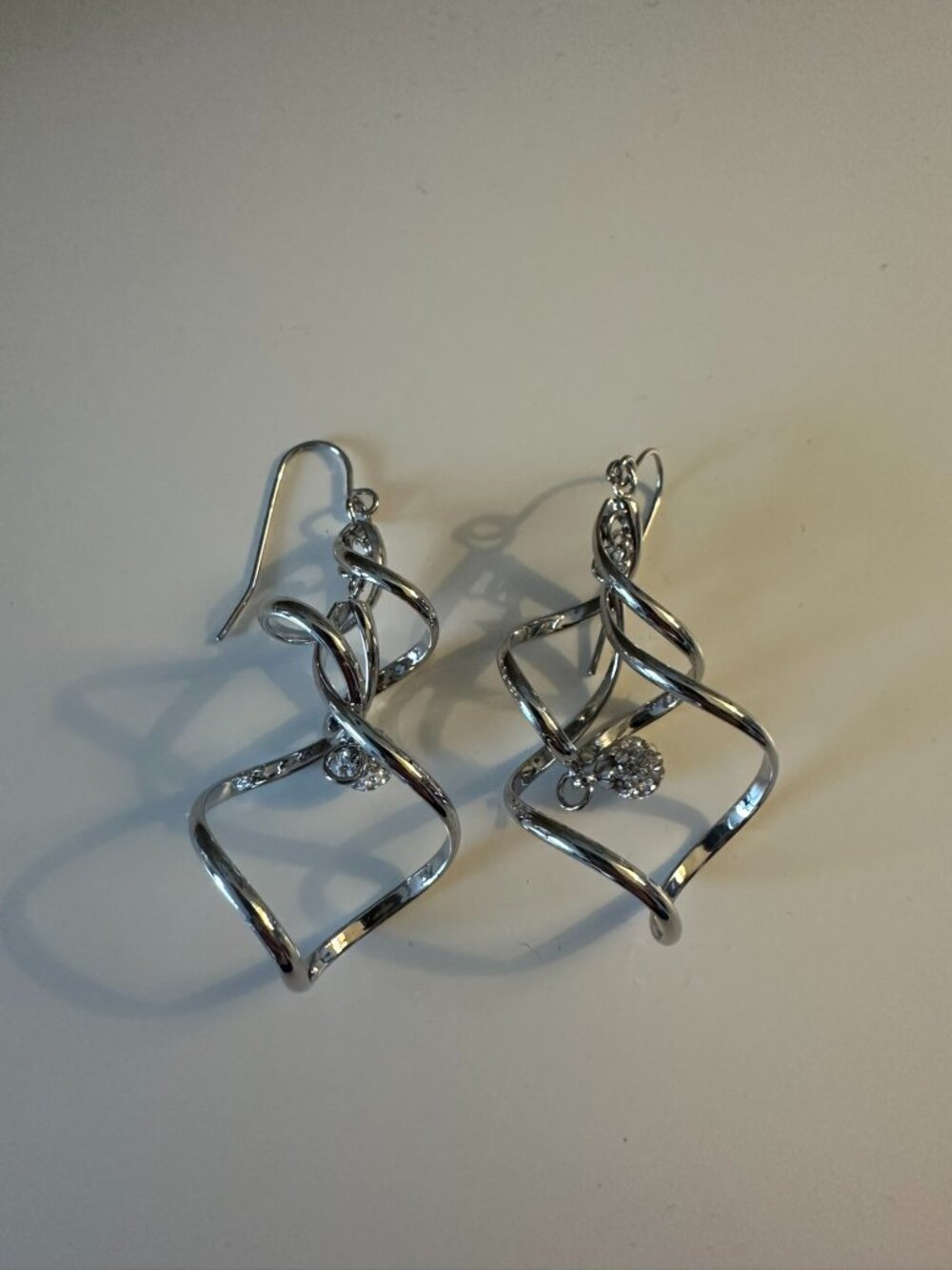 Kate Spade Spiral Dropback Earrings Sterling Silver / Cubic Zirconia